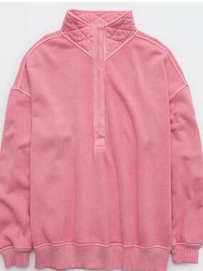 Aerie cloud fleece Women's Pink Mock Neck Sweater
